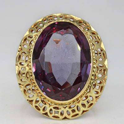Synthetic Colour Change Sapphire Cocktail Ring | 12.50ct | SZ 7 |