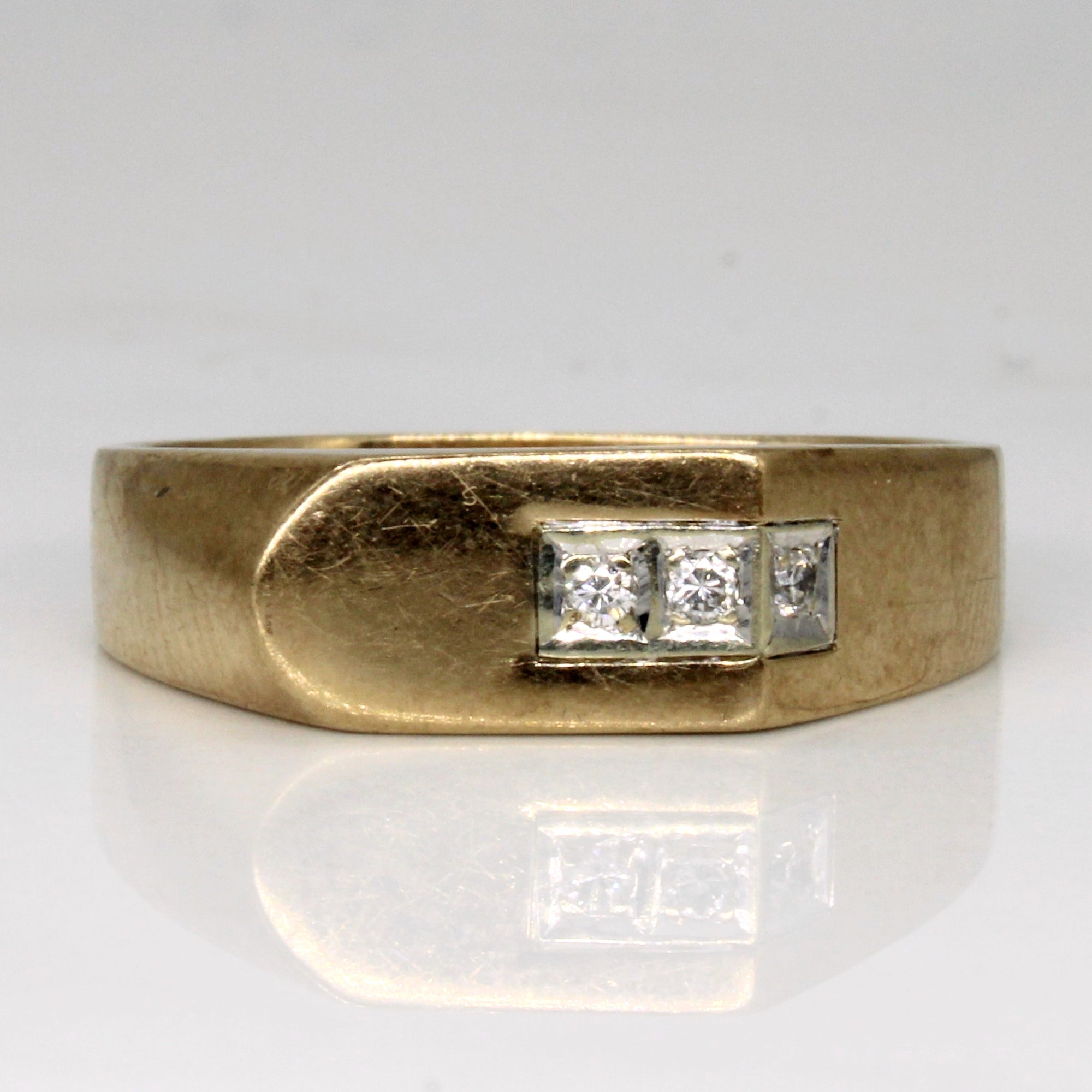 Three Stone Diamond Ring | 0.03ctw | SZ 10.75 |