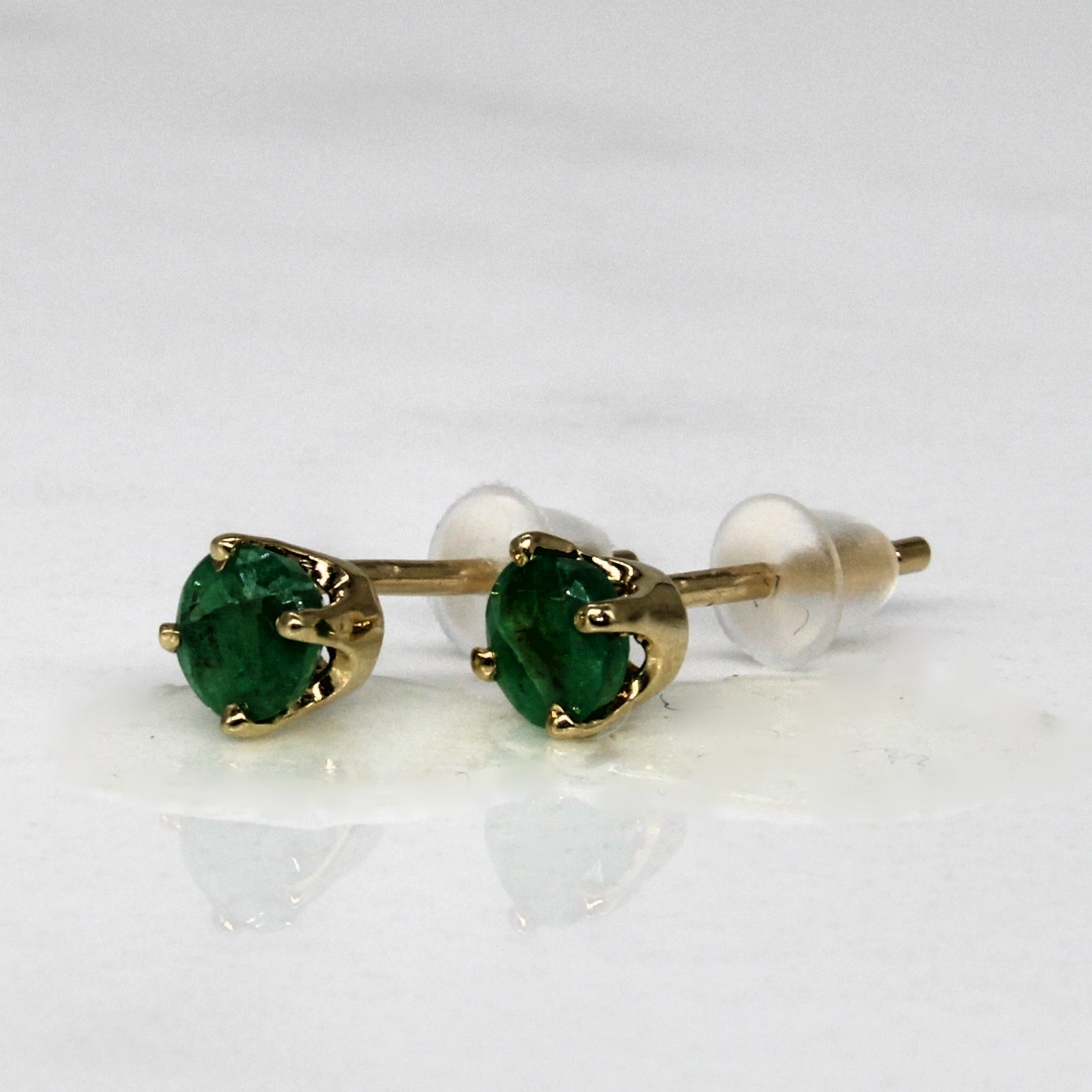 Emerald Stud Earrings | 0.40ctw |