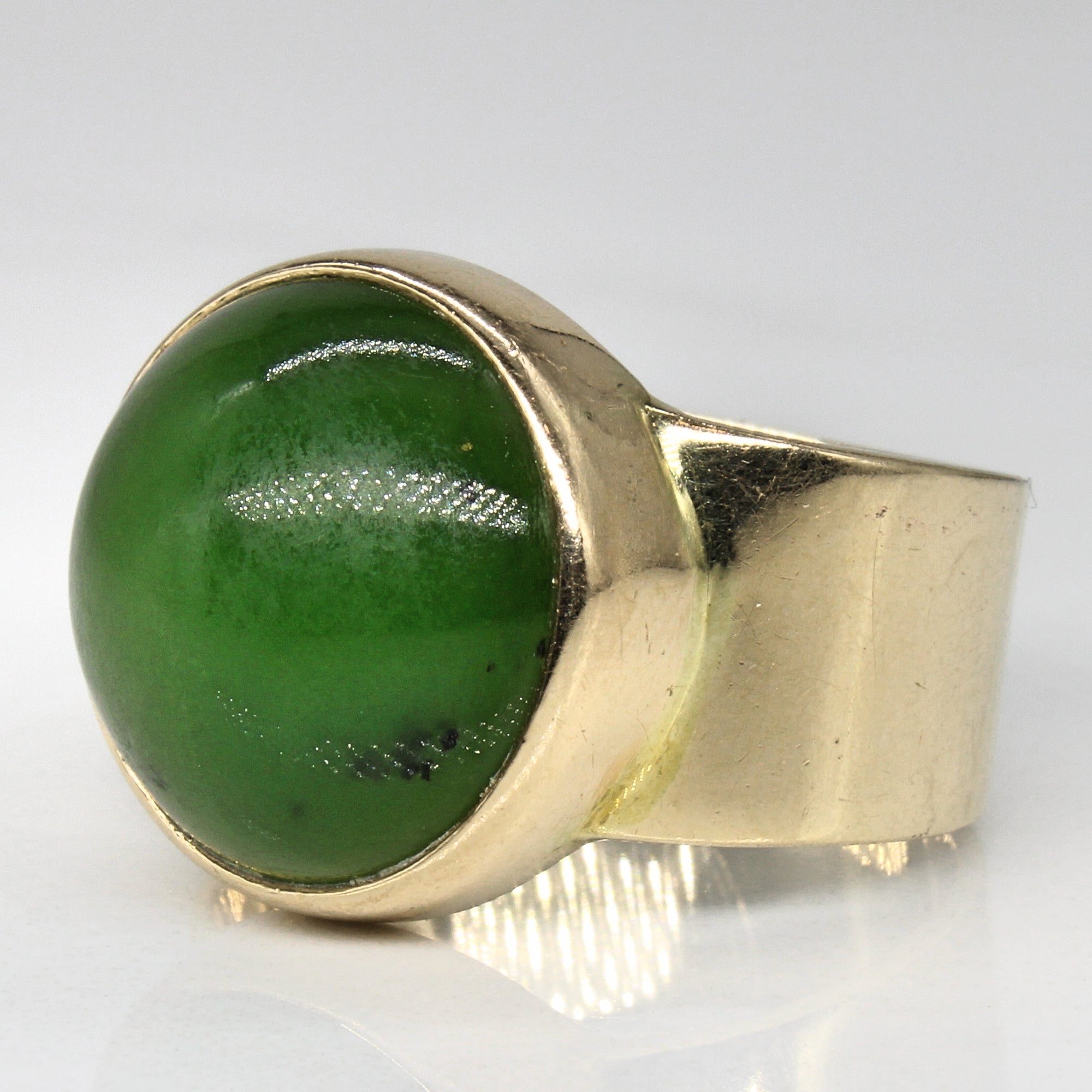 Nephrite Jade Cocktail Ring | 10.65ct | SZ 7.75 |