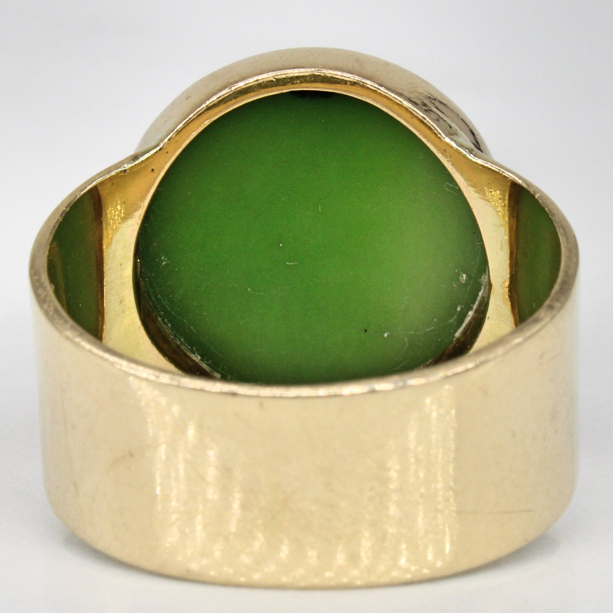 Nephrite Jade Cocktail Ring | 10.65ct | SZ 7.75 |