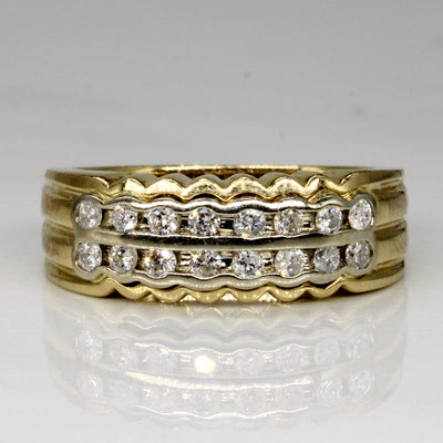 Double Row Diamond Ring | 0.40ctw | SZ 7.25 |