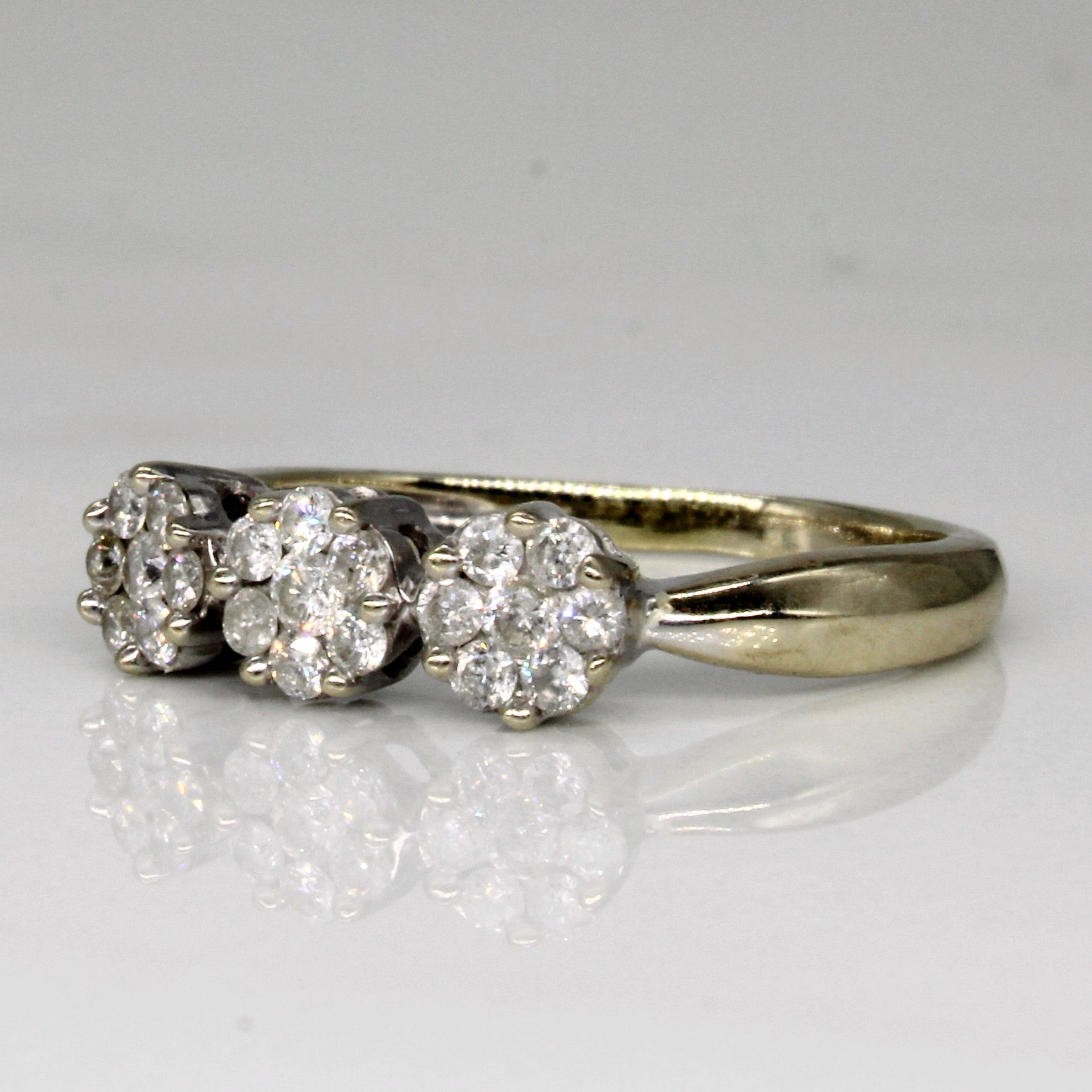 Three Stone Cluster Diamond Ring | 0.23ctw | SZ 5.5 |