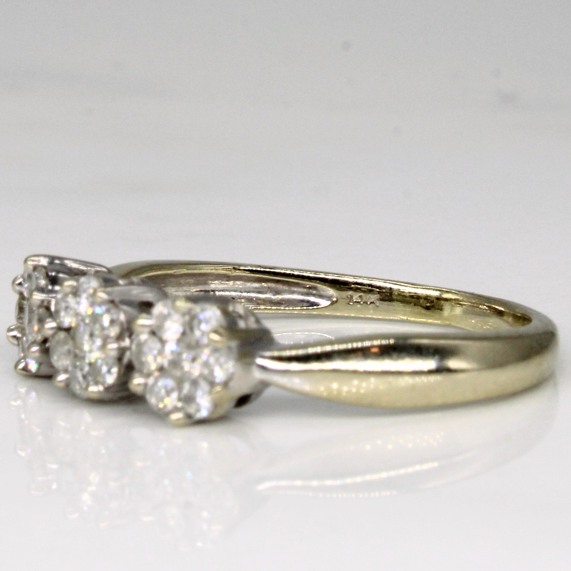 Three Stone Cluster Diamond Ring | 0.23ctw | SZ 5.5 |