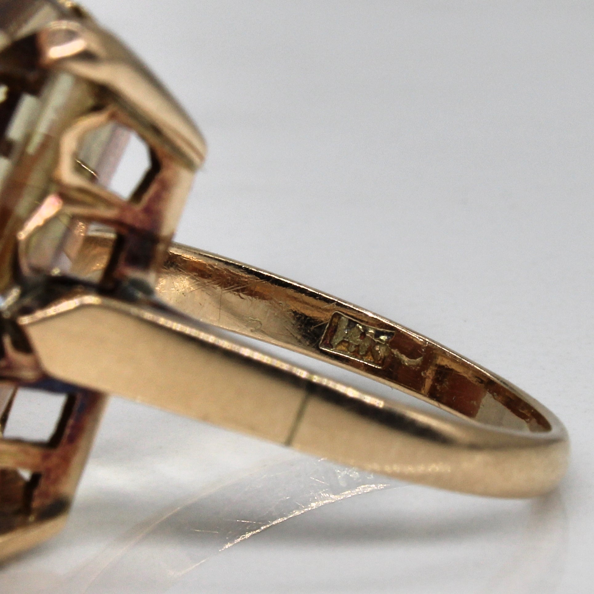 Yellow Quartz Cocktail Ring | 19.25ct | SZ 6.75 |