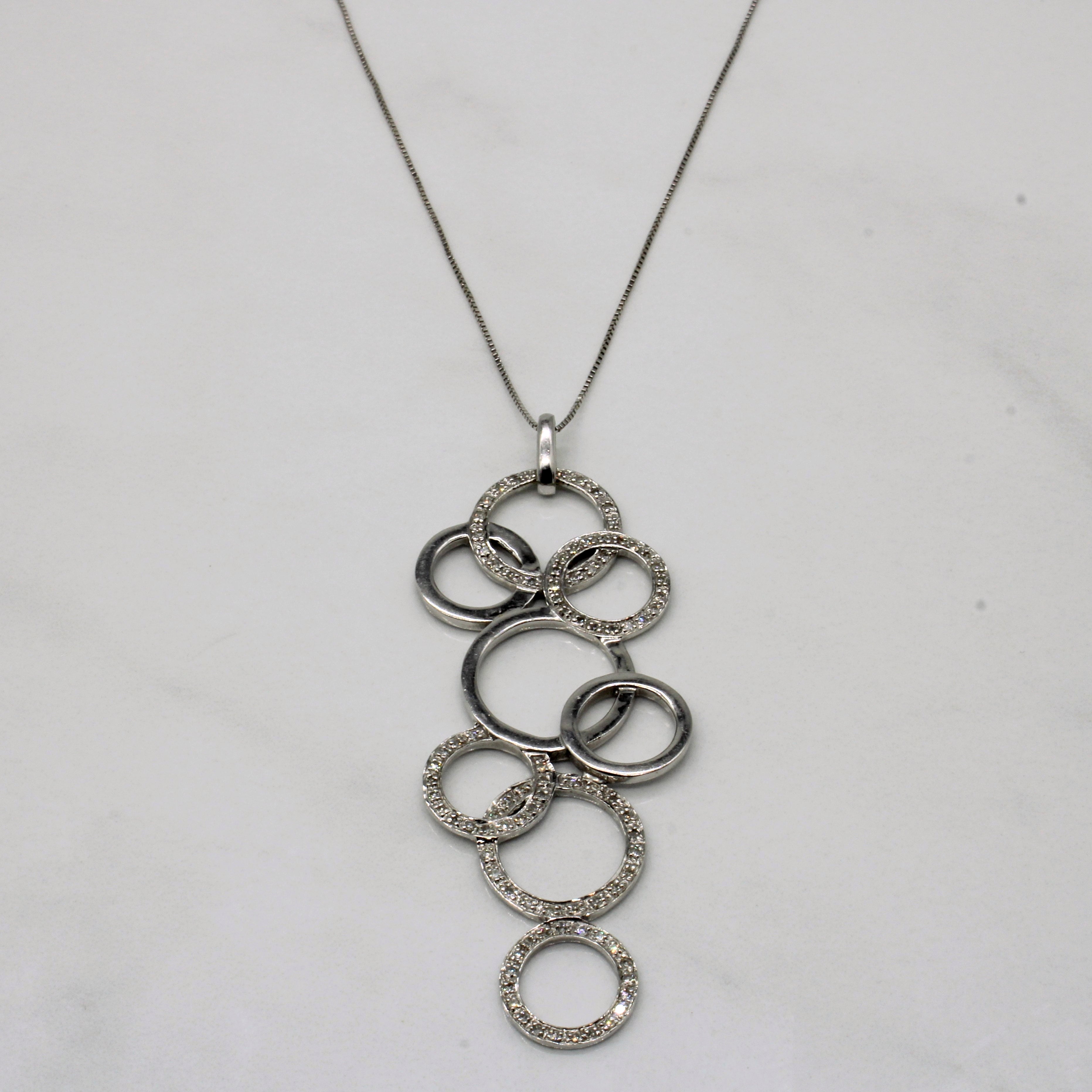 Diamond Circle Necklace | 0.25ctw | 13" |
