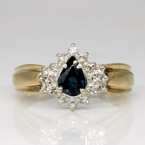 Sapphire & Diamond Cluster Set Ring | 0.65ct, 0.13ctw | SZ 9.75 |