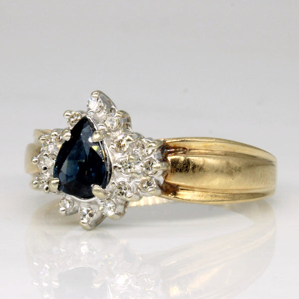 Sapphire & Diamond Cluster Set Ring | 0.65ct, 0.13ctw | SZ 9.75 |