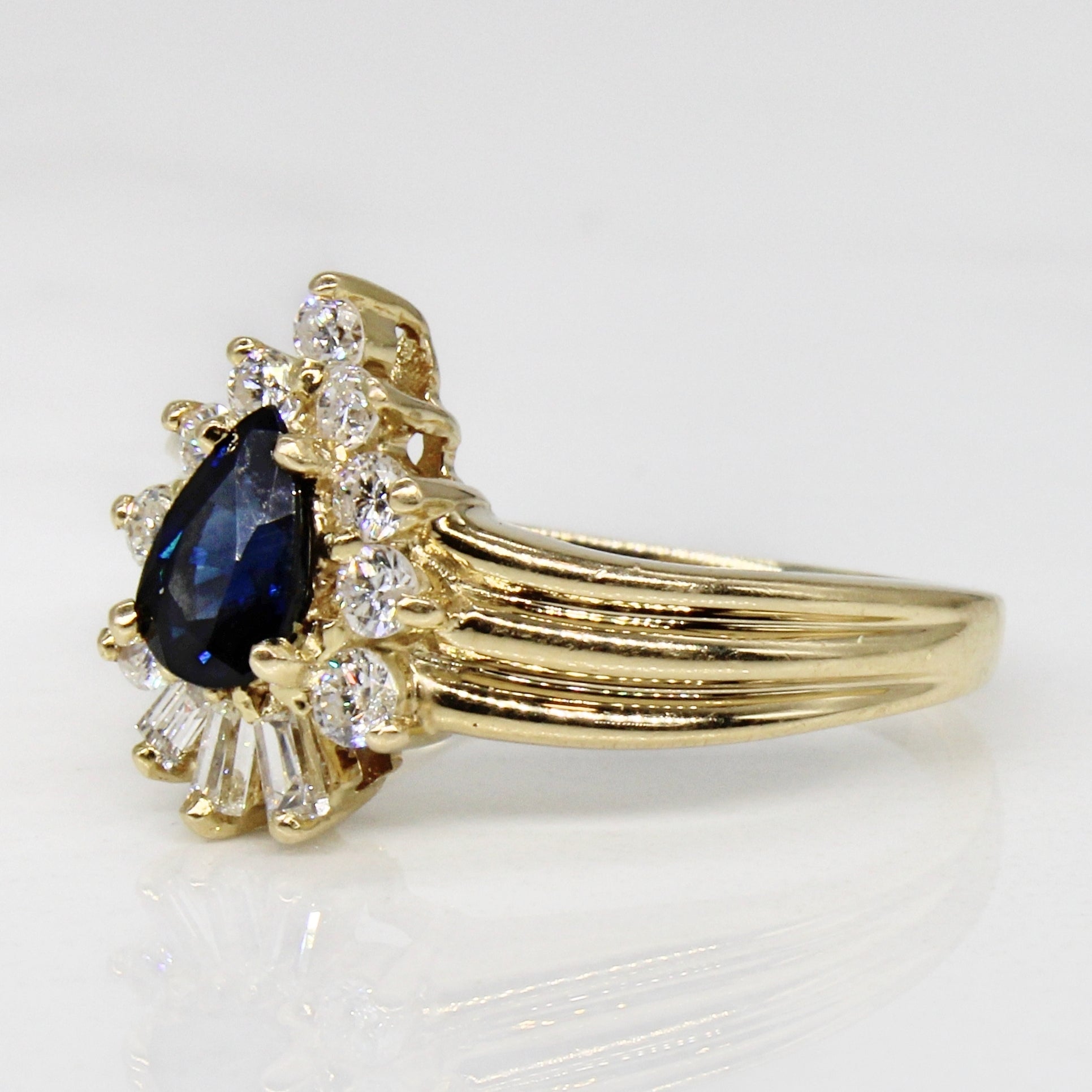 Sapphire & Diamond Cocktail Ring | 0.50ct, 0.25ctw | SZ 5 |