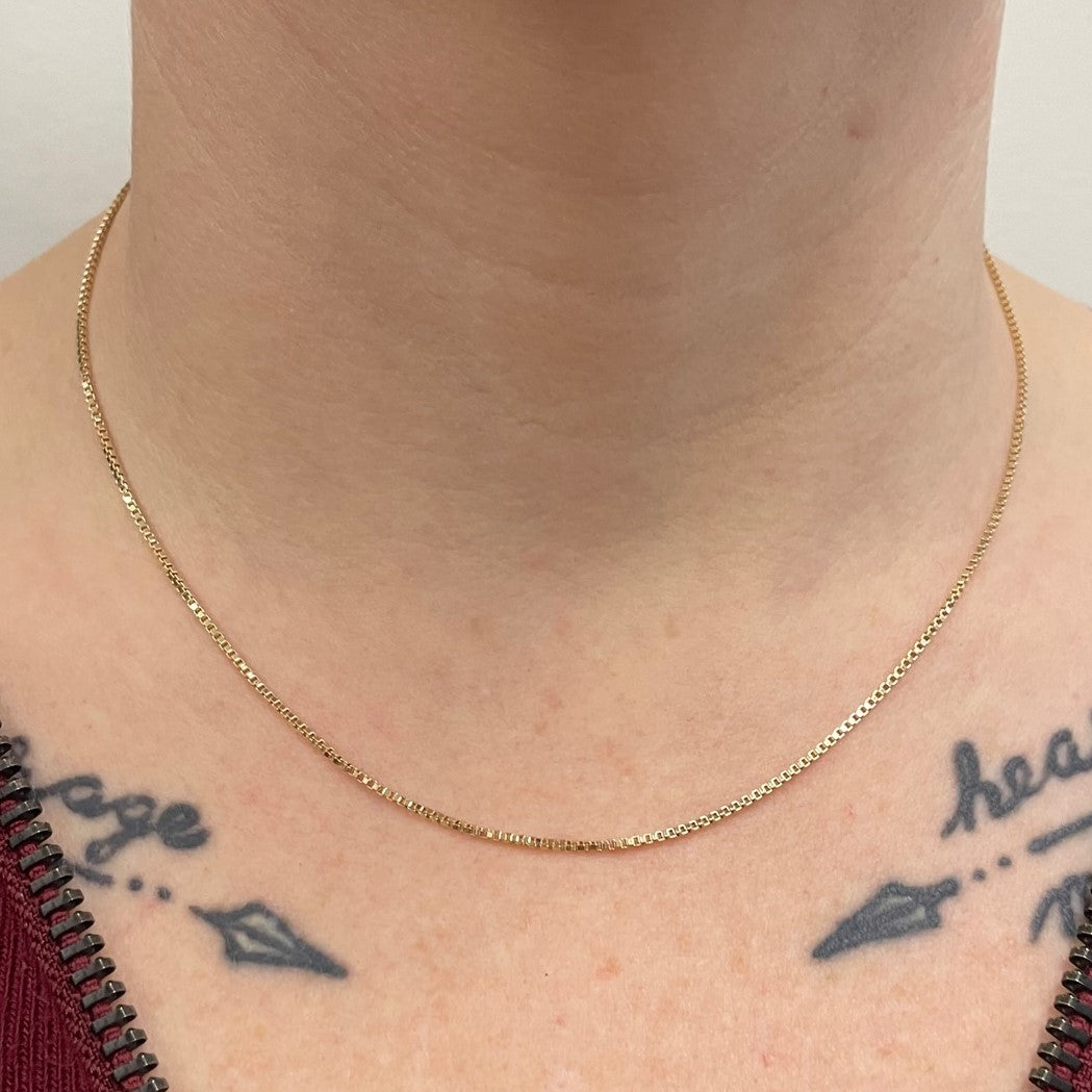 10k Yellow Gold Box Chain | 16" |