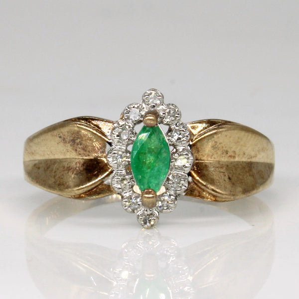 Emerald & Diamond Ring | 0.20ct, 0.05ctw | SZ 9.25 |