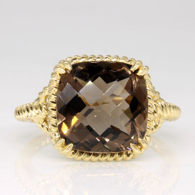 Smoky Quartz Cocktail Ring | 3.90ct | SZ 7 |