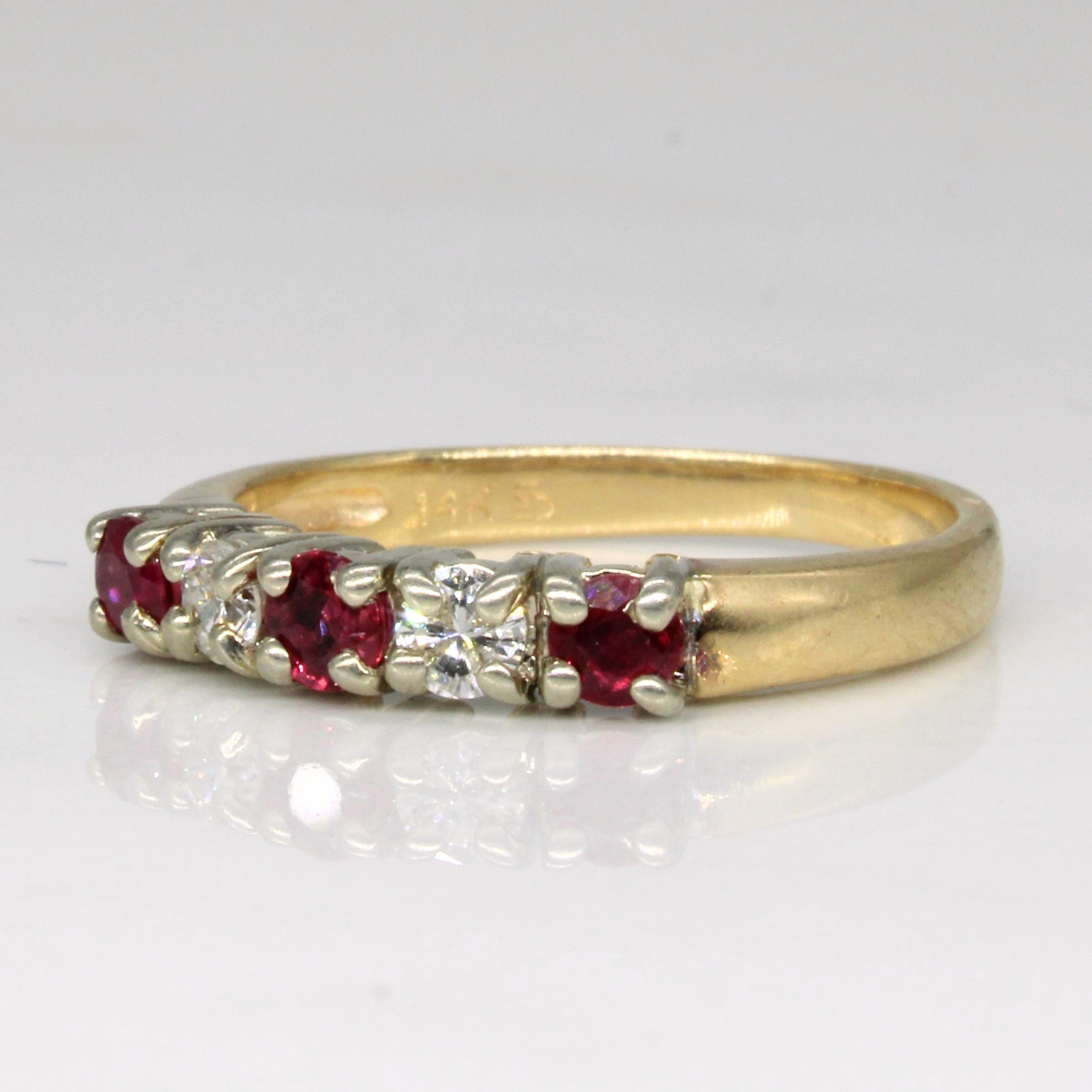 Ruby & Diamond Ring | 0.27ctw, 0.16ctw | SZ 5.5 |