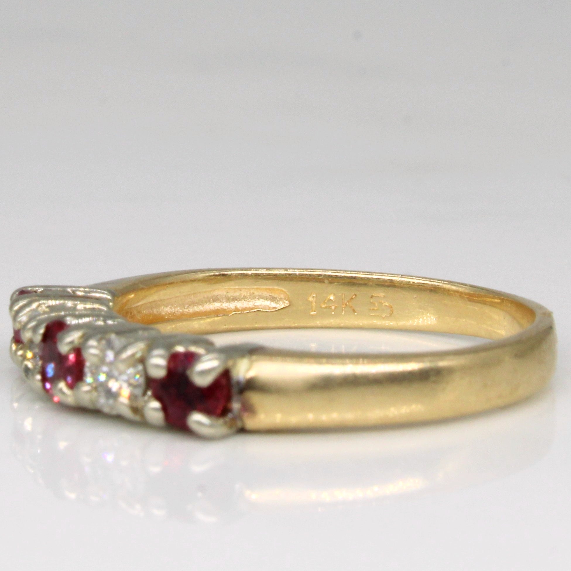 Ruby & Diamond Ring | 0.27ctw, 0.16ctw | SZ 5.5 |