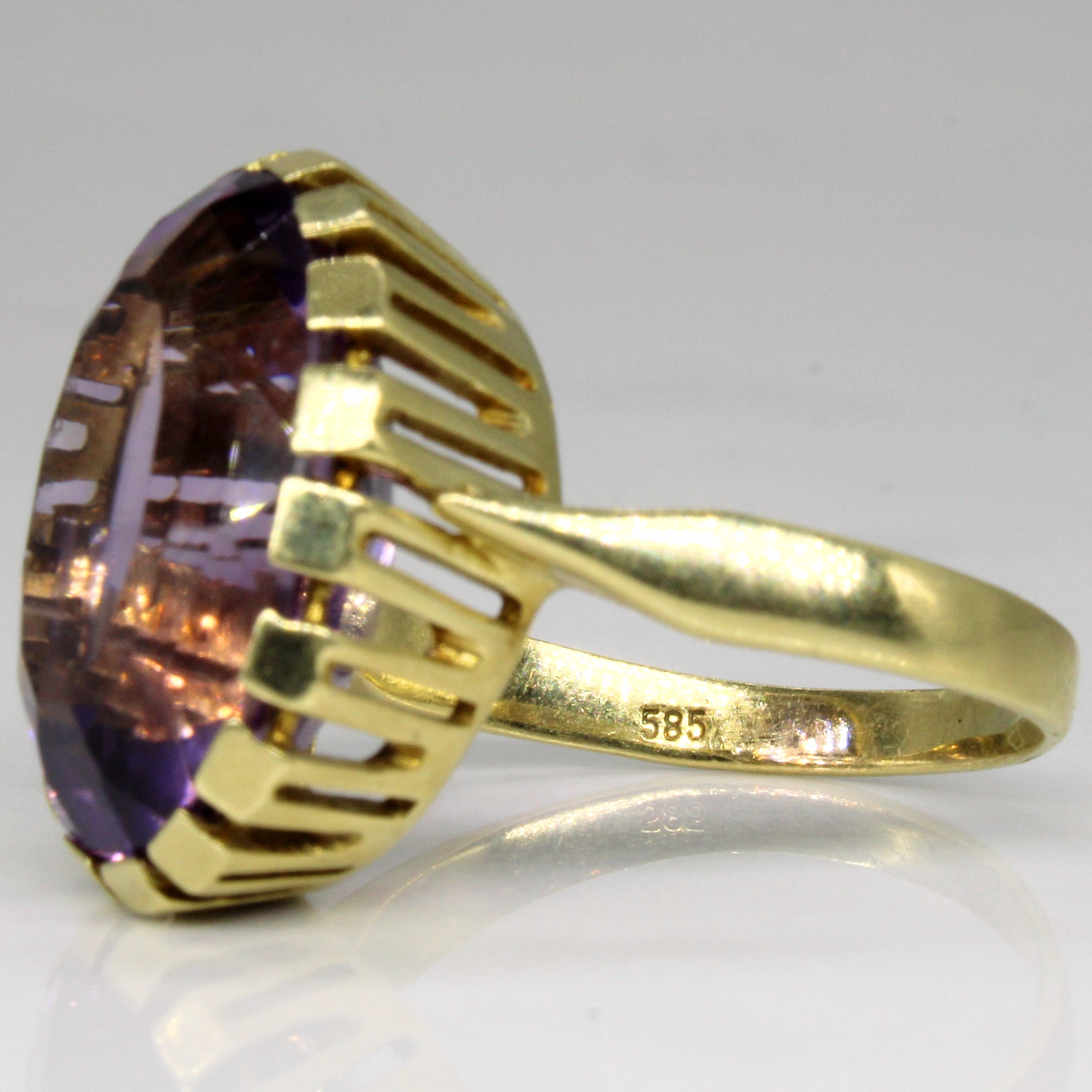 Amethyst Cocktail Ring | 10.50ct | SZ 9 |