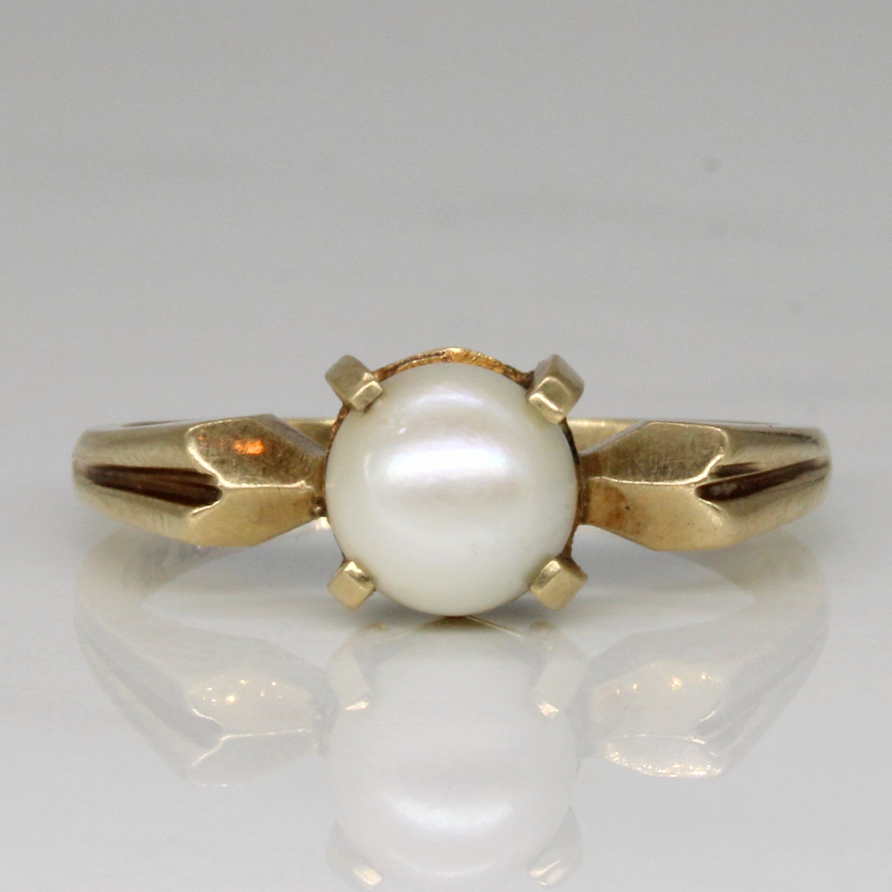 Claw Set Pearl Ring | 6.50mm | SZ 6.5 |
