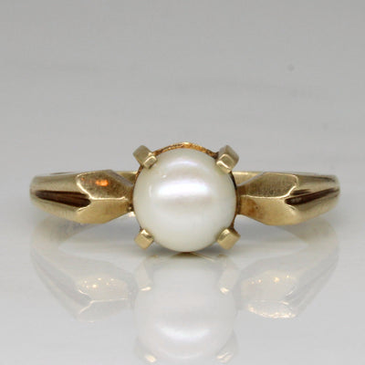Claw Set Pearl Ring | 6.50mm | SZ 6.5 |
