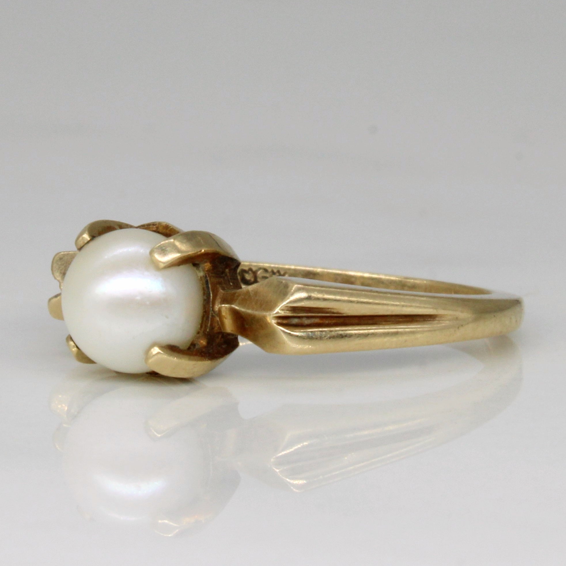 Claw Set Pearl Ring | 6.50mm | SZ 6.5 |