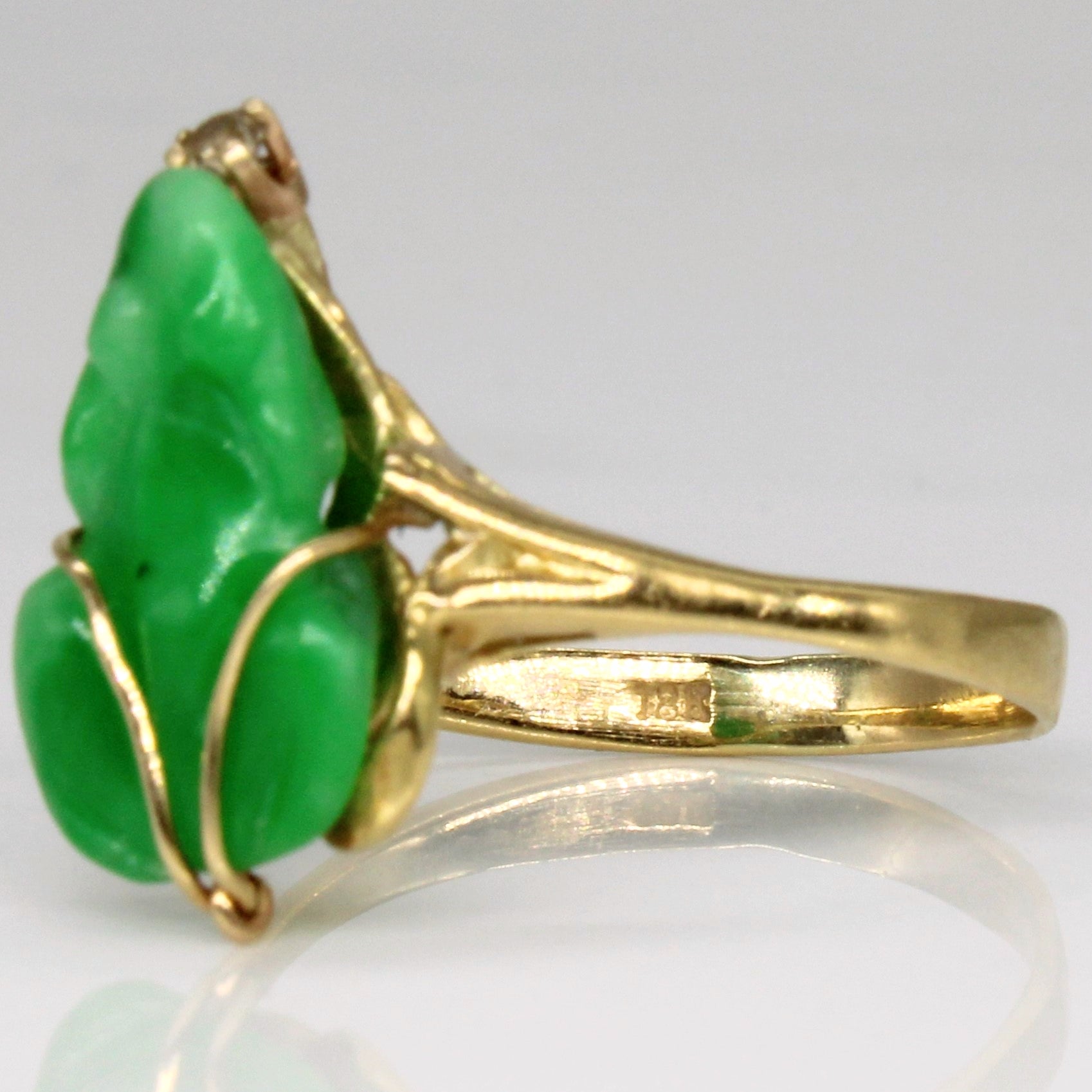 Jadeite Nugget & Diamond Ring | 2.00ct, 0.02ct | SZ 7 |