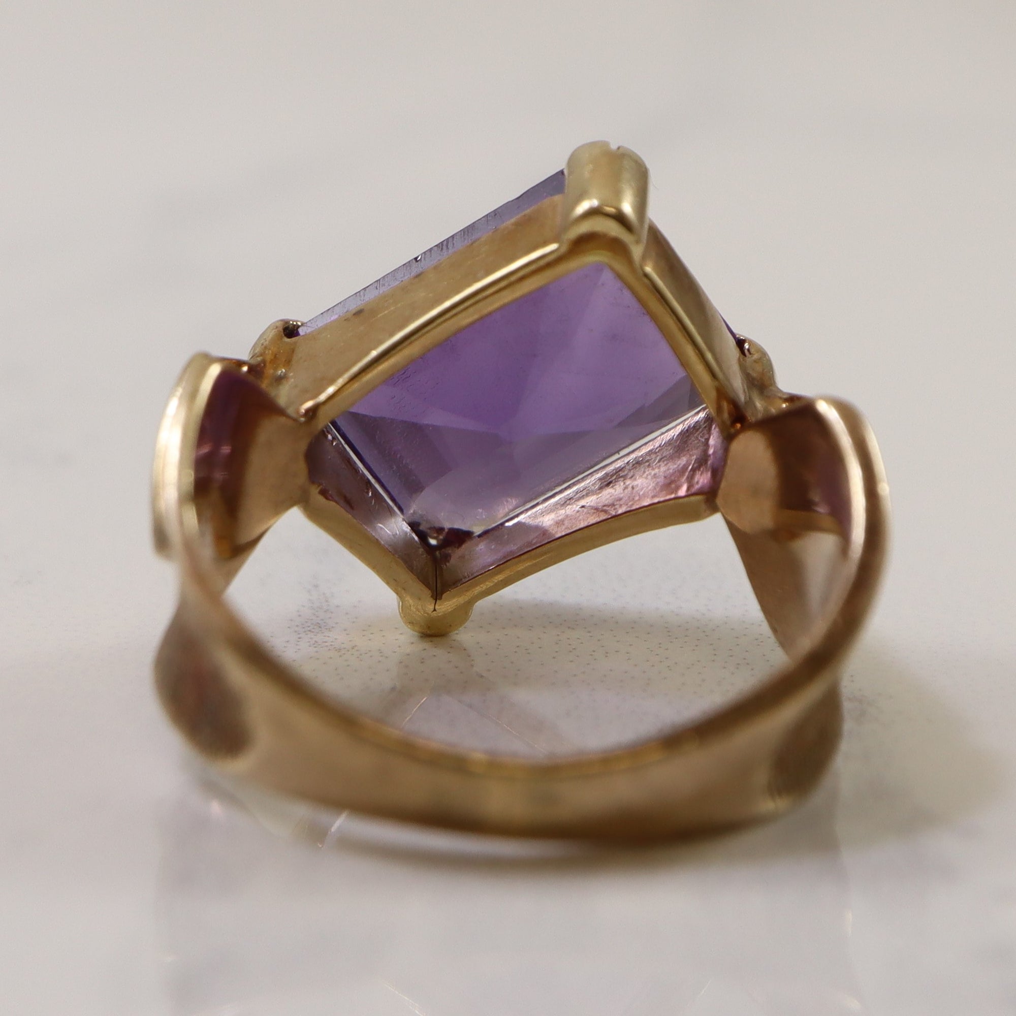 Solitaire Amethyst Cocktail Ring | 4.00ct | SZ 6.25 |