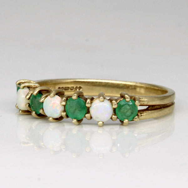 Emerald & Opal Ring | 0.24ctw, 0.26ctw | SZ 8 |