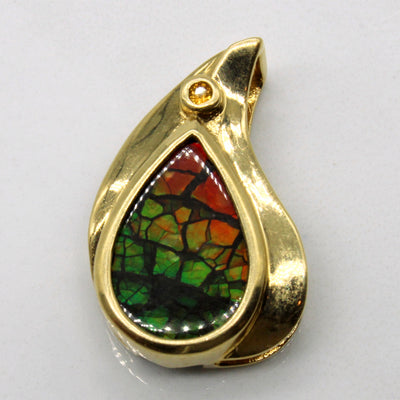 Ammolite & Citrine Pendant | 2.40ct, 0.01ct |