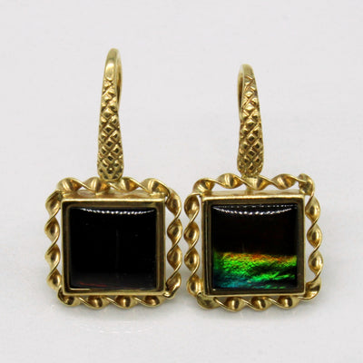 Ammolite Square Earrings | 2.00ctw |