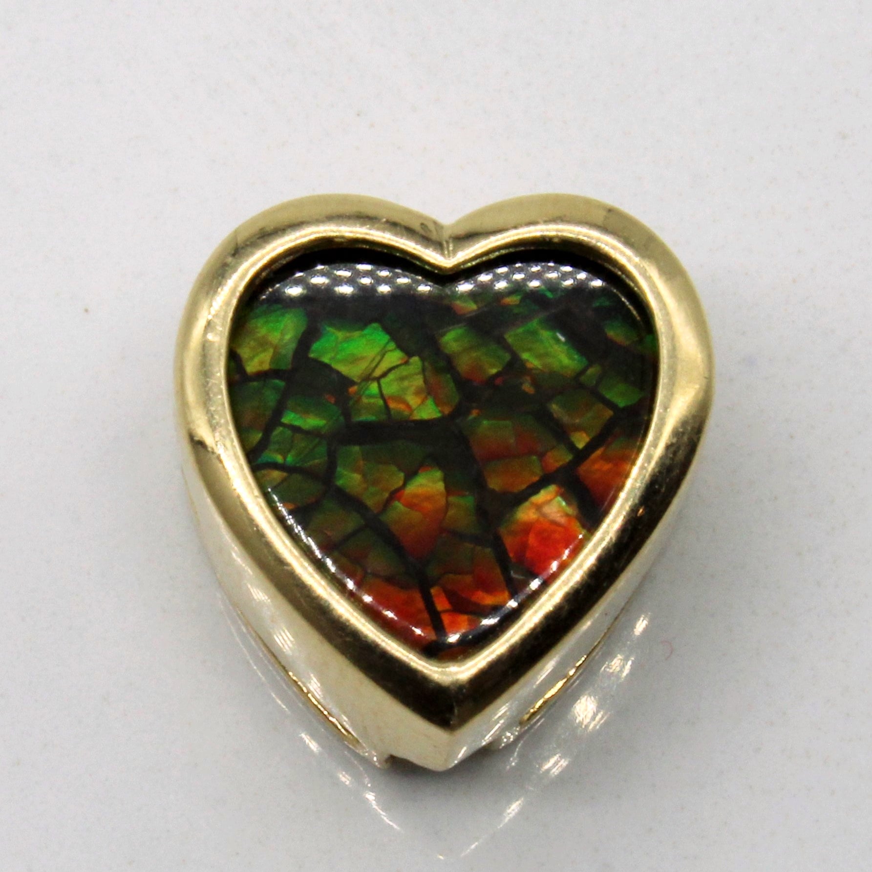 Pendentif cœur en ammolite | 1,51 ct | 