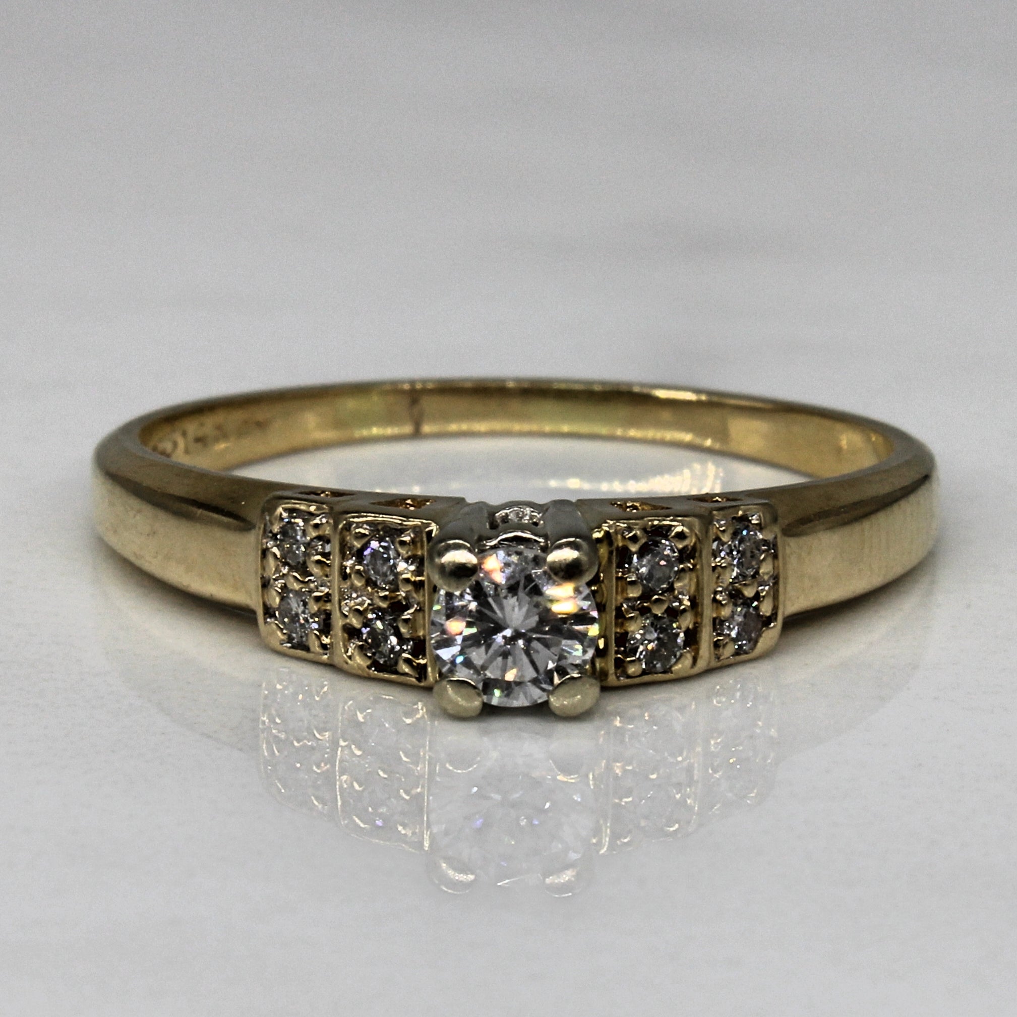 High Set Diamond Ring | 0.28ctw | SZ 8.5 |