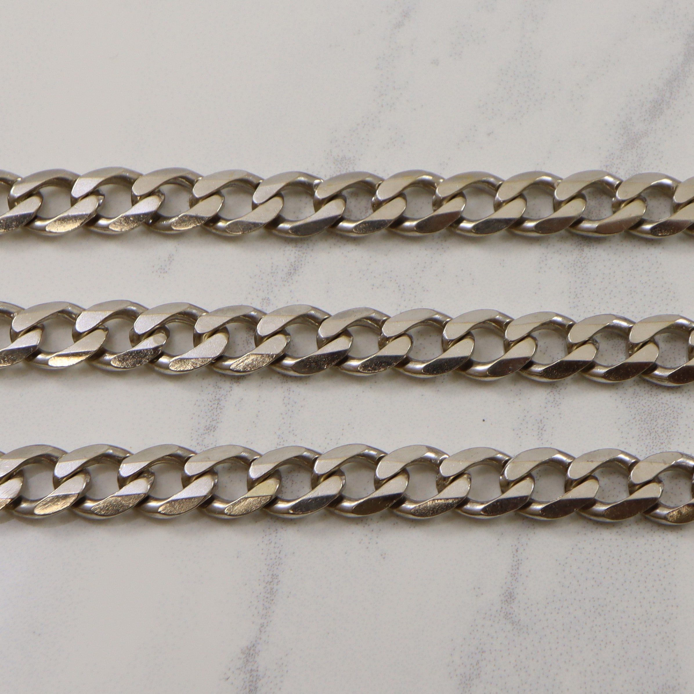 18k White Gold Curb Chain | 24" |