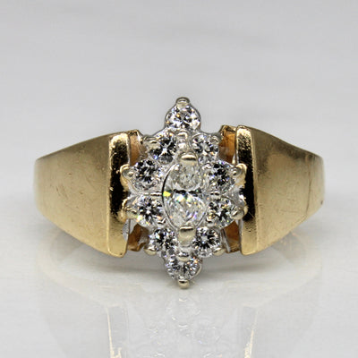 Marquise Diamond Halo Ring | 0.43ctw | SZ 8 |