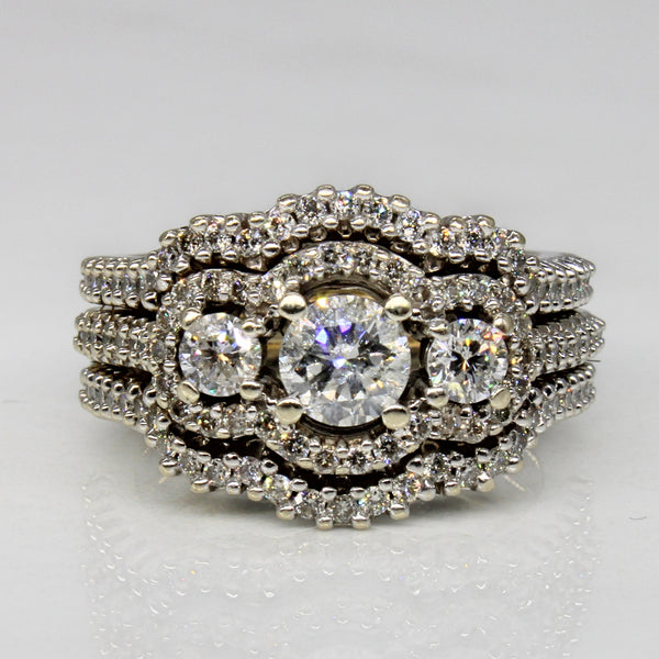 Three Stone Diamond Engagement Ring | 1.09ctw | SZ 5 |
