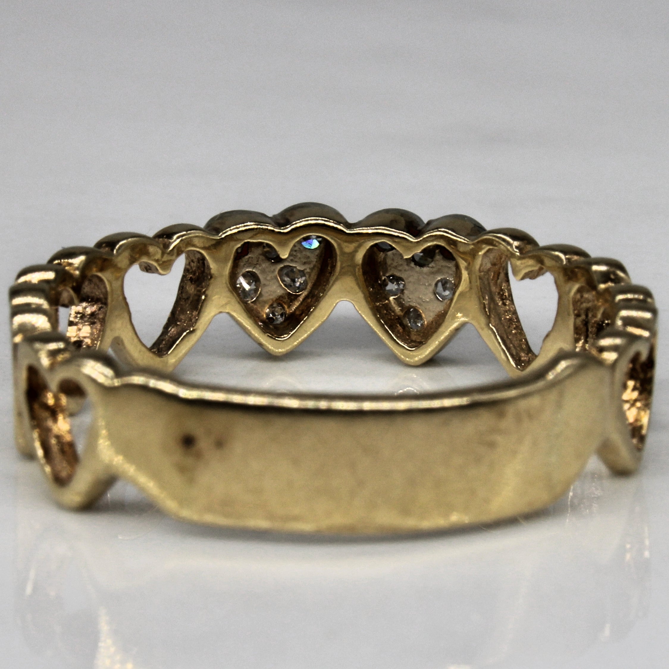 Pave Diamond Heart Ring | 0.09ctw | SZ 10.75 |