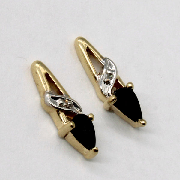 Sapphire & Diamond Stud Earrings | 0.38ctw, 0.01ctw |