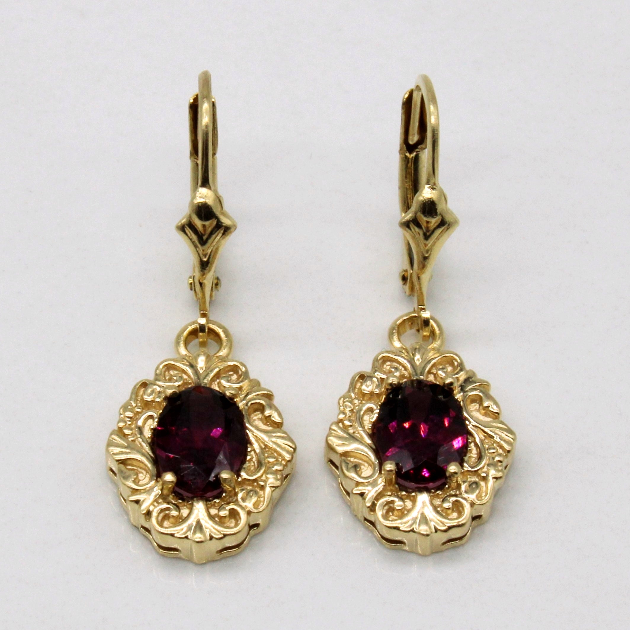 Garnet Drop Earrings | 1.50ctw |