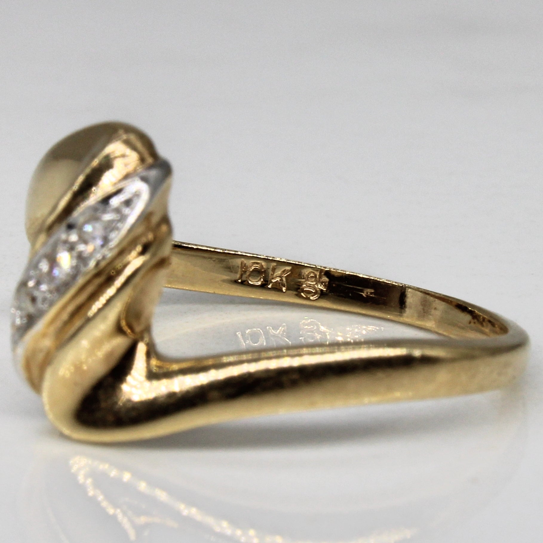 Diamond Twist Bypass Ring | 0.03ctw | SZ 5.75 |