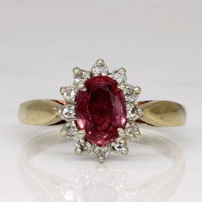 Pink Sapphire & Diamond Cocktail Ring | 0.90ct, 0.12ctw | SZ 6.25 |