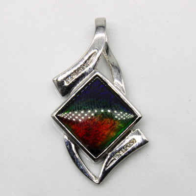 Ammolite & Diamond Pendant | 2.00ct, 0.05ctw |