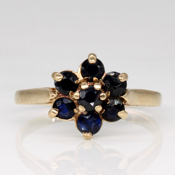 Sapphire Floral Cluster Ring | 0.63ctw | SZ 7 |