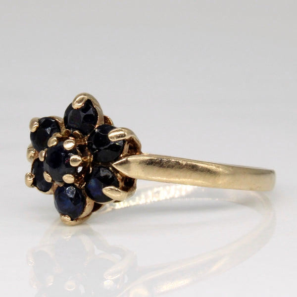 Sapphire Floral Cluster Ring | 0.63ctw | SZ 7 |