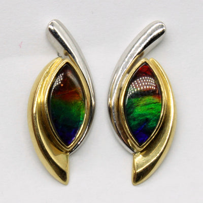Ammolite Stud Earrings | 3.14ctw |