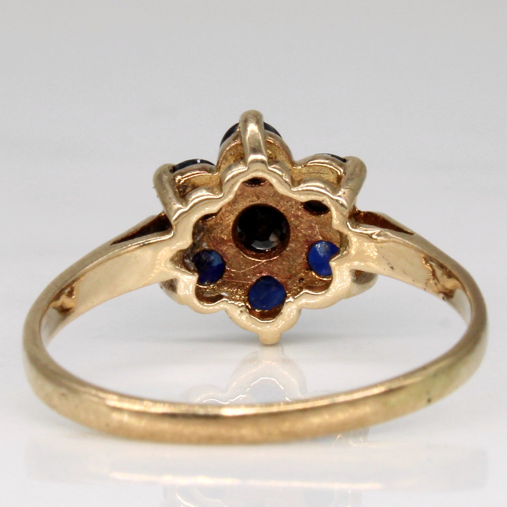 Sapphire Floral Cluster Ring | 0.63ctw | SZ 7 |