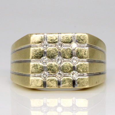 Diamond Grid Ring | 0.14ctw | SZ 9.75 |