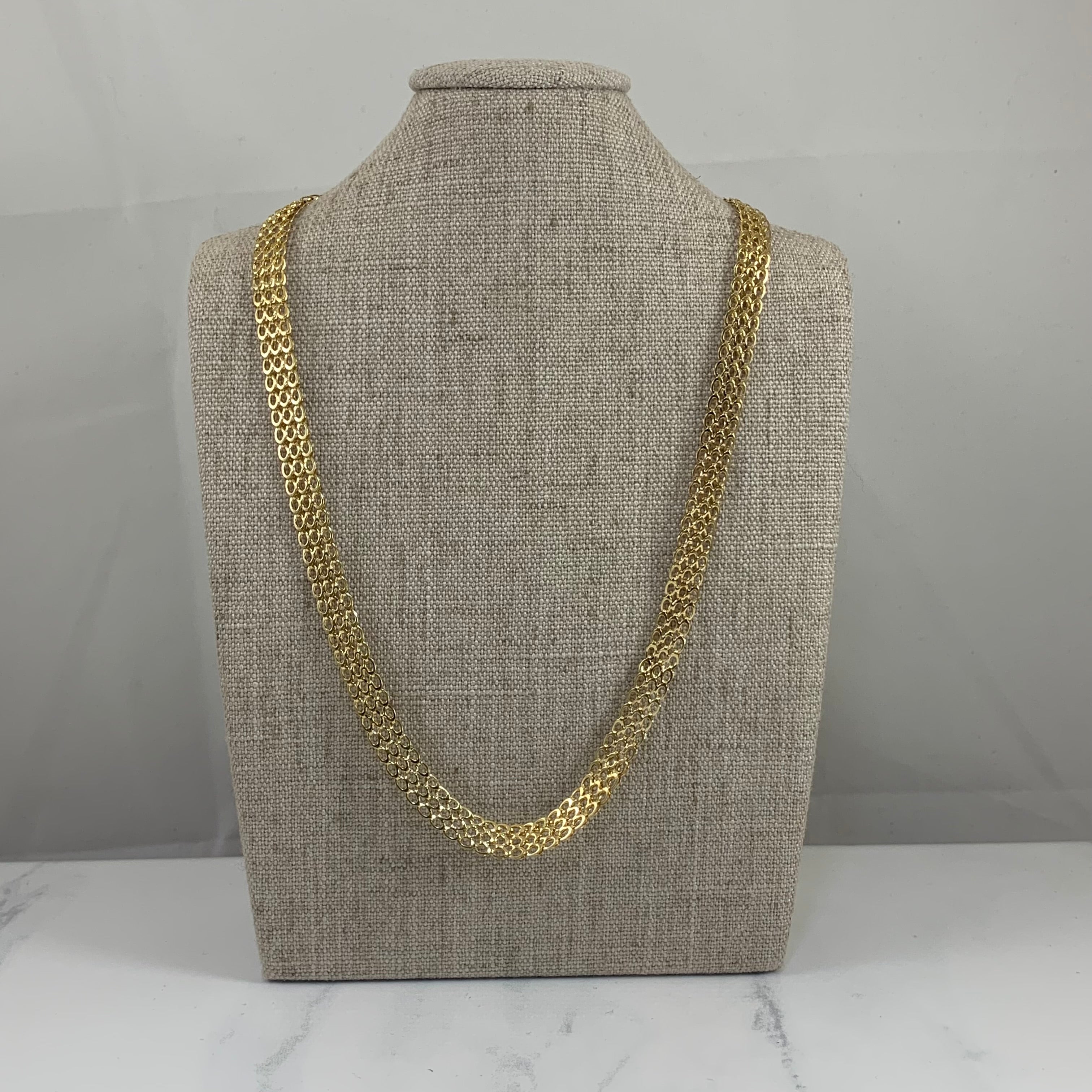 Chaîne Panthère en or jaune 10 carats | 17" | 