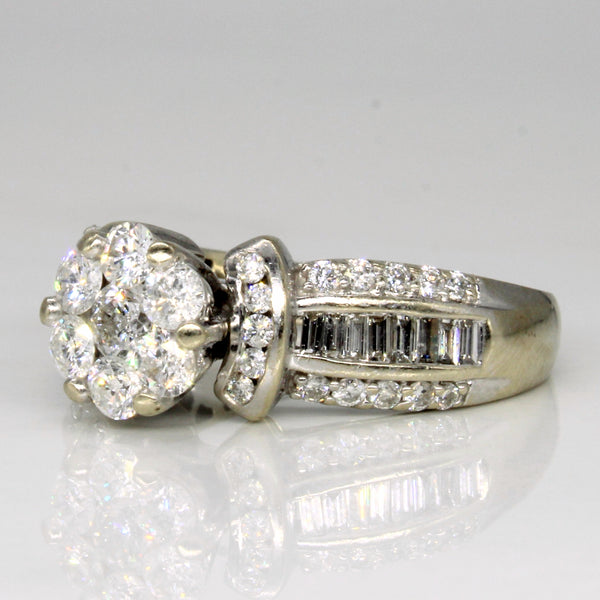 Diamond High Set Engagement Ring | 1.29ctw | SZ 7.25 |