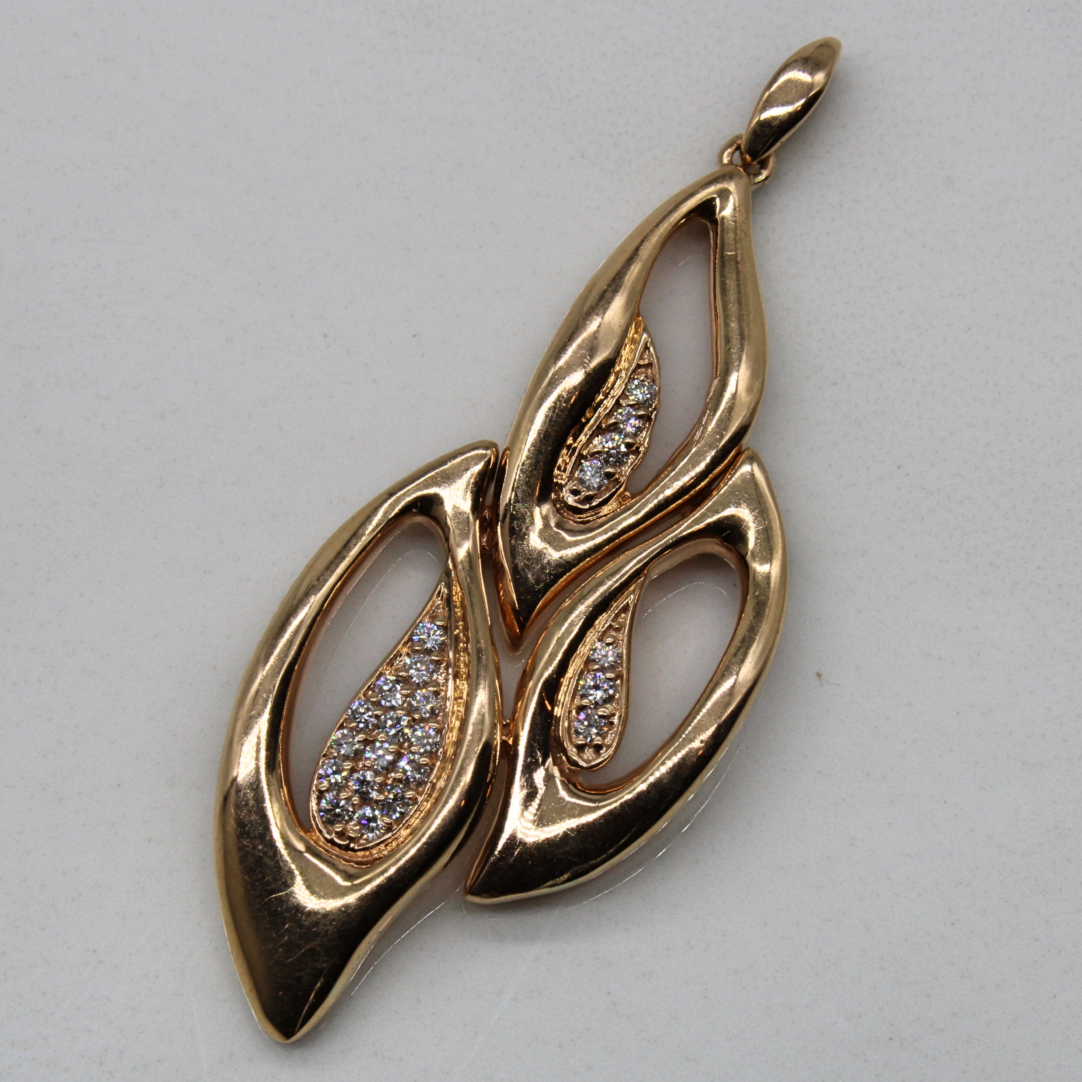 Abstract Diamond Pendant | 0.21ctw |