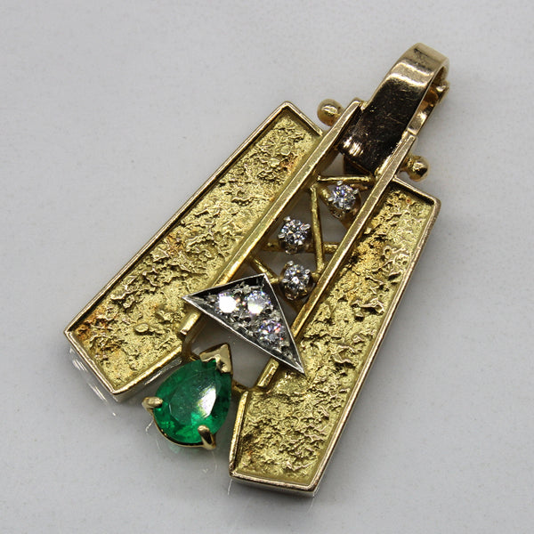 'Ragnar' Emerald & Diamond Pendant | 0.42ct, 0.08ctw |
