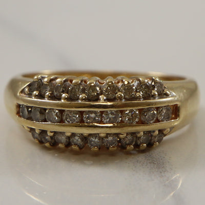 Triple Row Diamond Ring | 0.50ctw | SZ 6.5 |