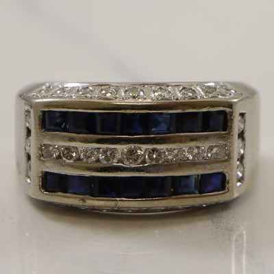 Sapphire & Diamond Band | 1.00ctw, 0.50ctw | SZ 7.75 |
