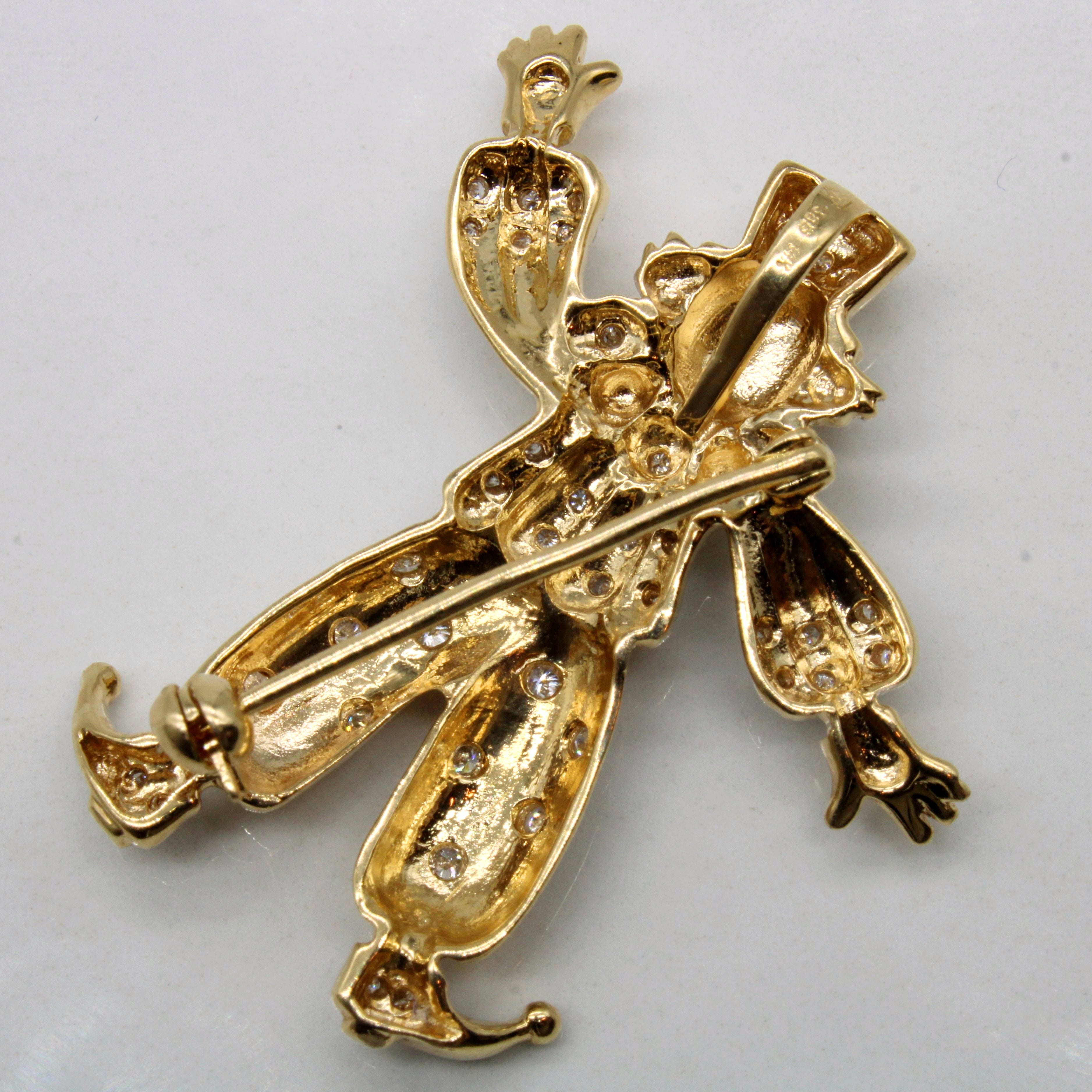 Diamond Clown Brooch | 0.13ctw |